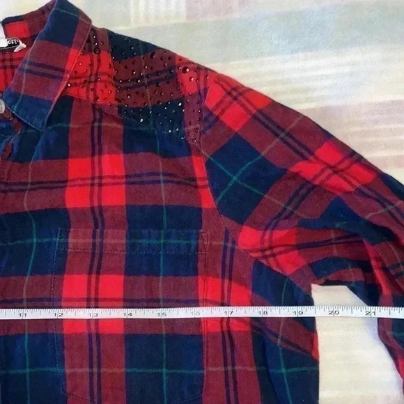Plaid style 100% cotton shirt 👚 perfect for leggings for a spring &summer  time - Picture 5 of 13